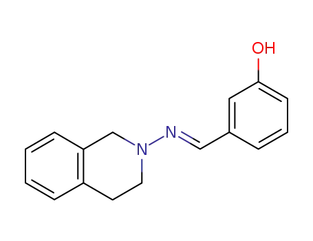 Molecular Structure of 79492-42-5 (3-[(3,4-dihydroisoquinolin-2(1H)-ylimino)methyl]phenol)