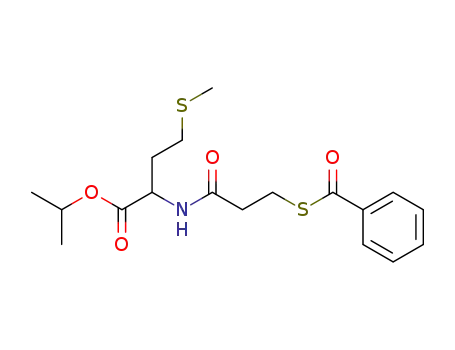 Molecular Structure of 105755-07-5 (1-methylethyl N-{3-[(phenylcarbonyl)sulfanyl]propanoyl}-L-methioninate)