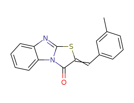 Molecular Structure of 87986-86-5 ((2E)-2-[(3-methylphenyl)methylidene][1,3]thiazolo[3,2-a]benzimidazol-3(2H)-one)