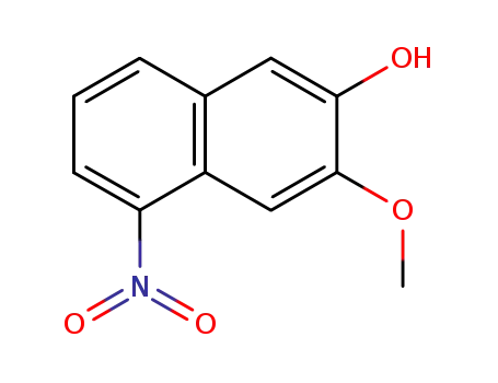 Molecular Structure of 24309-45-3 (2-hydroxy-3-methoxy-5-nitronaphthalene)