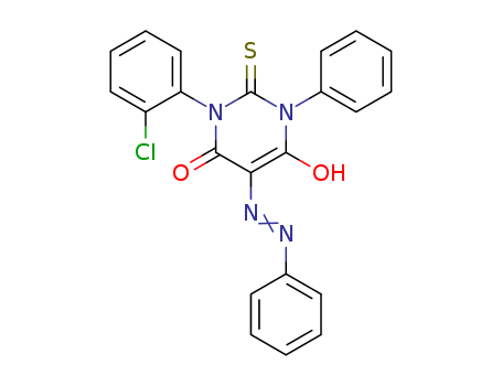 4,6(1H,5H)-Pyrimidinedione,1-(2-chlorophenyl)dihydro-3-phenyl-5-(2-phenyldiazenyl)-2-thioxo-