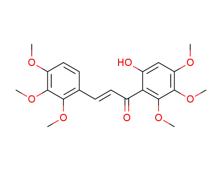 Molecular Structure of 92831-92-0 (2-Propen-1-one,
1-(6-hydroxy-2,3,4-trimethoxyphenyl)-3-(2,3,4-trimethoxyphenyl)-)