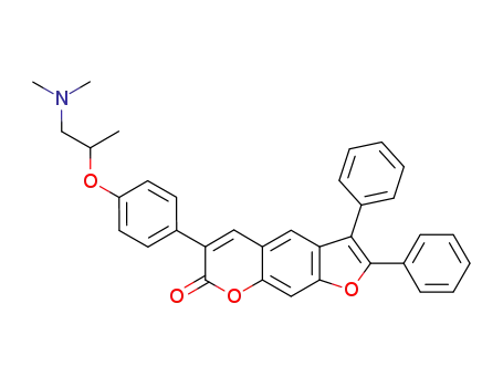 6-[4-(2-Dimethylamino-1-methyl-ethoxy)-phenyl]-2,3-diphenyl-furo[3,2-g]chromen-7-one