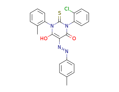 4,6(1H,5H)-Pyrimidinedione,1-(2-chlorophenyl)dihydro-3-(2-methylphenyl)-5-[2-(4-methylphenyl)diazenyl]-2-thioxo-