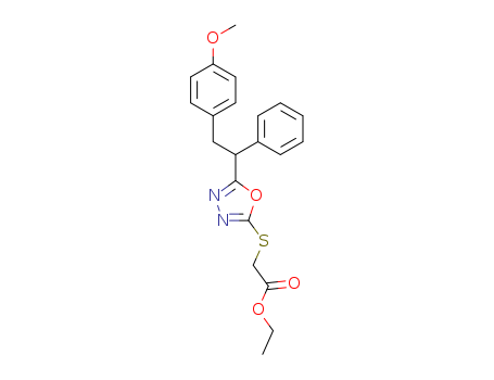 78613-19-1,ethyl ({5-[2-(4-methoxyphenyl)-1-phenylethyl]-1,3,4-oxadiazol-2-yl}sulfanyl)acetate,