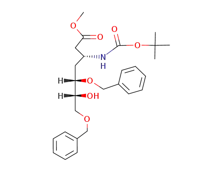(3R,5S,6R)-5,7-Bis-benzyloxy-3-tert-butoxycarbonylamino-6-hydroxy-heptanoic acid methyl ester