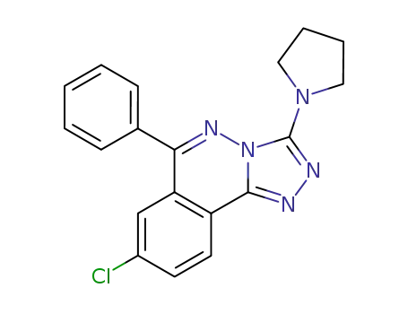 Molecular Structure of 87540-77-0 (8-chloro-6-phenyl-3-pyrrolidin-1-yl[1,2,4]triazolo[3,4-a]phthalazine)
