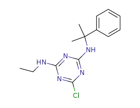 Molecular Structure of 111535-30-9 (1,3,5-Triazine-2,4-diamine,6-chloro-N2-ethyl-N4-(1-methyl-1-phenylethyl)-)