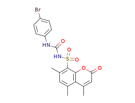 85302-37-0,3-(4-bromophenyl)-1-(4,5,7-trimethyl-2-oxo-chromen-8-yl)sulfonyl-urea,3-(4-bromophenyl)-1-(4,5,7-trimethyl-2-oxo-chromen-8-yl)sulfonyl-urea