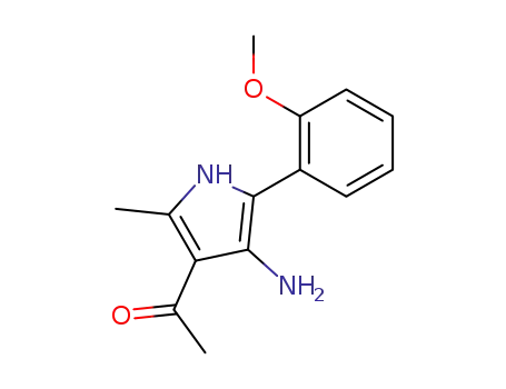 Molecular Structure of 91481-03-7 (1-[4-amino-5-(2-methoxyphenyl)-2-methyl-1H-pyrrol-3-yl]ethanone)