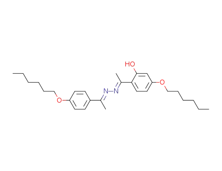 Molecular Structure of 86100-92-7 (Ethanone, 1-[4-(hexyloxy)-2-hydroxyphenyl]-,
[1-[4-(hexyloxy)phenyl]ethylidene]hydrazone)