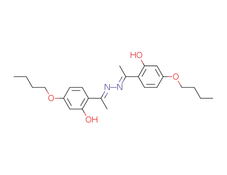 Molecular Structure of 2680-49-1 (Ethanone, 1-(4-butoxy-2-hydroxyphenyl)-,
[1-(4-butoxy-2-hydroxyphenyl)ethylidene]hydrazone)