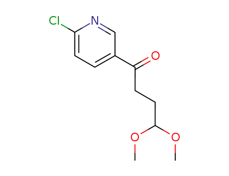 Molecular Structure of 421557-61-1 (6-chloro-3-(4,4-dimethoxy-1-oxobutyl)pyridine)