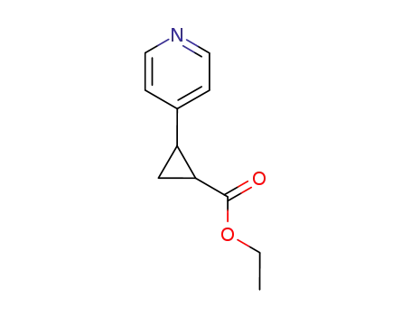 Molecular Structure of 4903-93-9 (Cyclopropanecarboxylic acid, 2-(4-pyridinyl)-, ethyl ester)