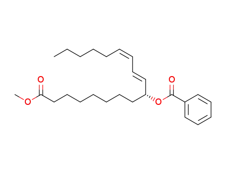10,12-Octadecadienoic acid, 9-(benzoyloxy)-, methyl ester,
(9R,10E,12Z)-