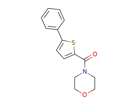 Molecular Structure of 62404-18-6 (Morpholine, 4-[(5-phenyl-2-thienyl)carbonyl]-)
