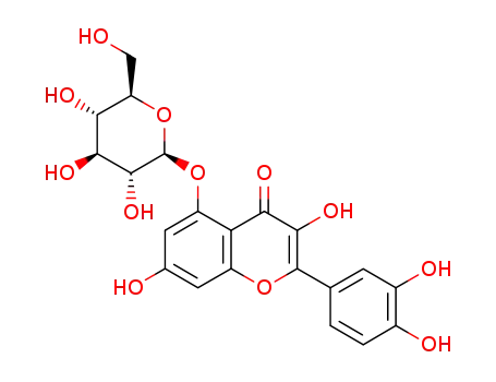 Molecular Structure of 34199-21-8 (Quercetin 5-glucoside)