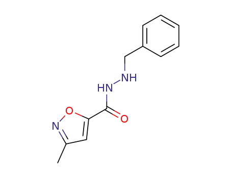 Molecular Structure of 1085-32-1 (3-Methylisoxazole-5-carboxylic acid 2-benzyl hydrazide)