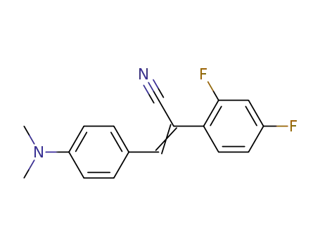 Molecular Structure of 1525-45-7 ((2Z)-2-(2,4-difluorophenyl)-3-[4-(dimethylamino)phenyl]prop-2-enenitrile)