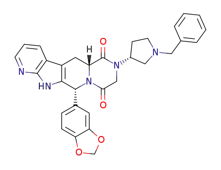(5aR,10R)-10-benzo[1,3]dioxol-5-yl-7-[(R)-1-benzylpyrrolidin-3-yl]-5,5a,7,8,10,11-hexahydro-1,7,9a,11-tetraaza-benzo[b]fluorene-6,9-dione