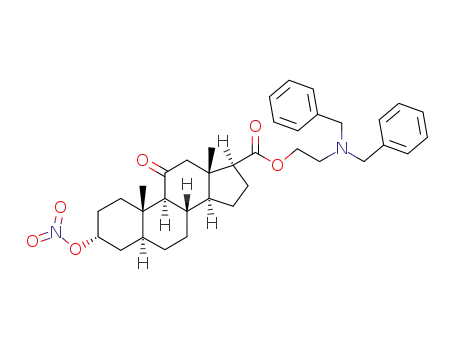 (3R,5S,8S,9S,10S,13S,14S,17S)-10,13-Dimethyl-3-nitrooxy-11-oxo-hexadecahydro-cyclopenta[a]phenanthrene-17-carboxylic acid 2-dibenzylamino-ethyl ester