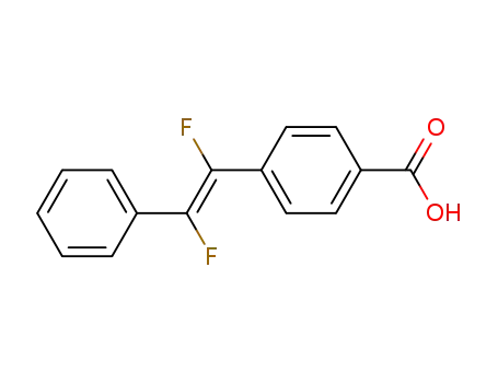 Molecular Structure of 67309-61-9 (Benzoic acid, 4-(1,2-difluoro-2-phenylethenyl)-, (E)-)