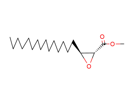 Molecular Structure of 38511-87-4 (Oxiranecarboxylic acid, 3-pentadecyl-, methyl ester, (2R,3S)-rel-)