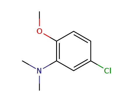 Molecular Structure of 30427-08-8 (Benzenamine, 5-chloro-2-methoxy-N,N-dimethyl-)