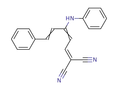 Molecular Structure of 62090-17-9 (Propanedinitrile, [5-phenyl-3-(phenylamino)-2,4-pentadienylidene]-)