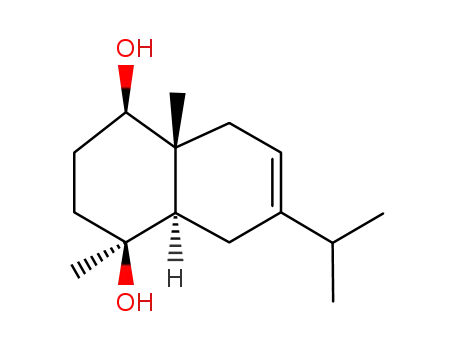 Molecular Structure of 13902-62-0 ((1S)-1,2,3,4,4a,5,8,8aα-Octahydro-1,4aβ-dimethyl-7-isopropyl-1,4β-naphthalenediol)
