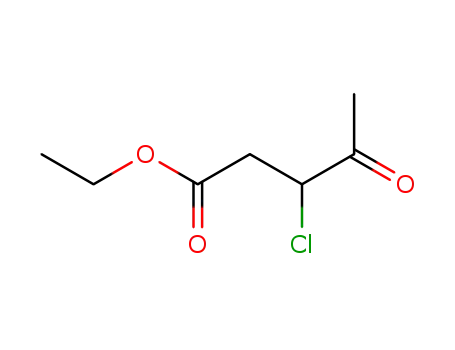 Molecular Structure of 59865-89-3 (Pentanoic acid, 3-chloro-4-oxo-, ethyl ester)