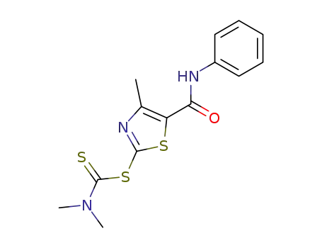 dimethyl-dithiocarbamic acid 4-methyl-5-phenylcarbamoyl-thiazol-2-yl ester