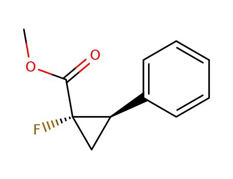 Cyclopropanecarboxylic acid, 1-fluoro-2-phenyl-, methyl ester, trans-