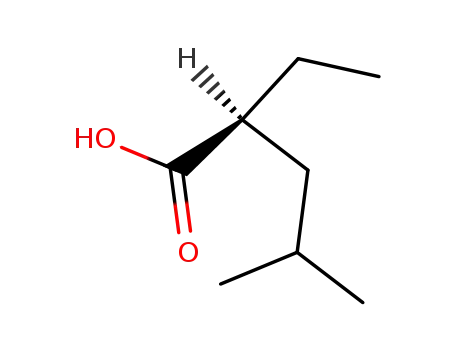 Molecular Structure of 108-81-6 (2-ethyl-4-methylpentanoic acid)