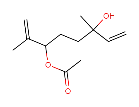 Molecular Structure of 51276-35-8 (1,7-Octadiene-3,6-diol, 2,6-dimethyl-, 3-acetate)