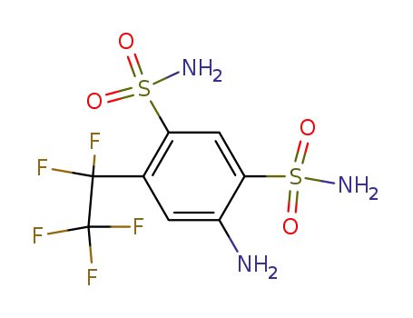 Molecular Structure of 654-58-0 (1,3-Benzenedisulfonamide, 4-amino-6-(pentafluoroethyl)-)