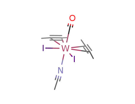 Molecular Structure of 111187-48-5 (WI2(CO)(NCMe)(η2-MeCCMe)2)