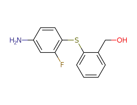 Molecular Structure of 73129-16-5 ([2-(4-Amino-2-fluoro-phenylsulfanyl)-phenyl]-methanol)