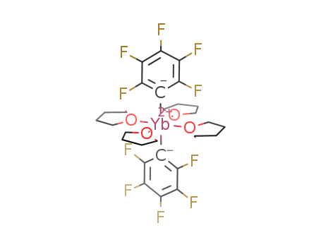 Molecular Structure of 59975-65-4 (Ytterbium, bis(pentafluorophenyl)tetrakis(tetrahydrofuran)-)