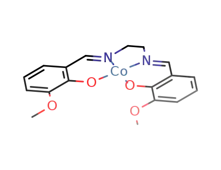 Molecular Structure of 41619-71-0 (COBALT, [[2,2'-[1,2-ETHANEDIYLBIS[(NITRILO-KN)METHYLIDYNE]]BIS[6-METHOXYPHENOLATO-KO]](2-)]-, (SP-4-2)-)