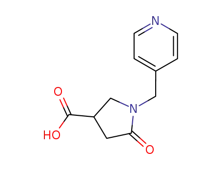 Molecular Structure of 304859-15-2 (5-OXO-1-(4-PYRIDINYLMETHYL)-3-PYRROLIDINECARBOXYLIC ACID)