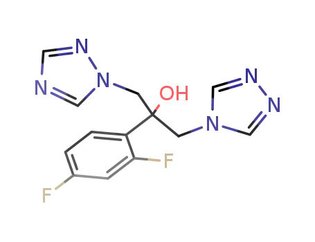 Molecular Structure of 89429-59-4 (alpha-(2,4-Difluorophenyl)-alpha-(4H-1,2,4-triazol-4-ylmethyl)-1H-1,2,4-triazole-1-ethanol)