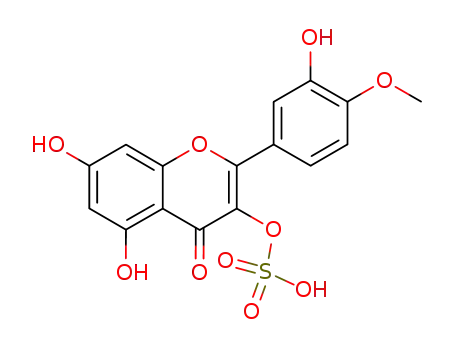 Molecular Structure of 97736-73-7 (4H-1-Benzopyran-4-one,
5,7-dihydroxy-2-(3-hydroxy-4-methoxyphenyl)-3-(sulfooxy)-)