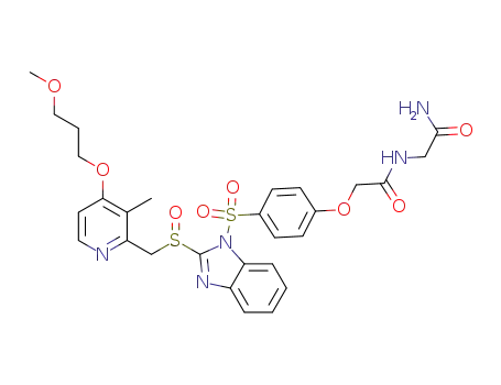 N-(carbamoylmethyl)-2-(4-{[2-({[4-(3-methoxypropoxy)-3-methyl-2-pyridyl]methyl}sulfinyl)benzimidazol-1-yl]sulfonyl}phenoxy)acetamide