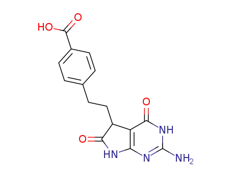 Molecular Structure of 193265-47-3 (4-[2-(2-AMino-4,5,6,7-tetrahydro-4,6-dioxo-3H-pyrrolo[2,3-d]pyriMidin-5-yl)ethyl]benzoic Acid)