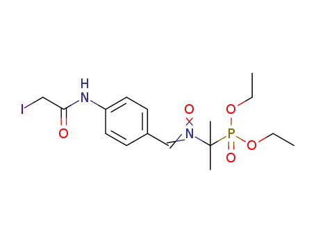 Molecular Structure of 1196873-32-1 (diethyl [1-methyl-1-([4-(iodoacetamido)benzylidene]azinoyl)ethyl]phosphonate)