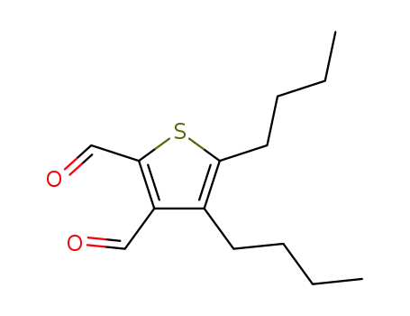 Molecular Structure of 1345541-45-8 (4,5-dibutylthiophene-2,3-dicarbaldehyde)