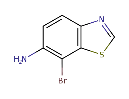 Molecular Structure of 769-20-0 (6-AMINO-7-BROMO-BENZOTHIAZOLE)