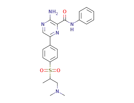 Molecular Structure of 1286238-55-8 (3-Amino-6-[4-[[2-(dimethylamino)-1-methylethyl]sulfonyl]phenyl]-N-phenyl-2-pyrazinecarboxamide)