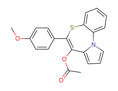 Molecular Structure of 131403-76-4 (5-(4-METHOXYPHENYL)PYRROLO[2,1-D][1,5]BENZOTHIAZEPIN-4-OL ACETATE)
